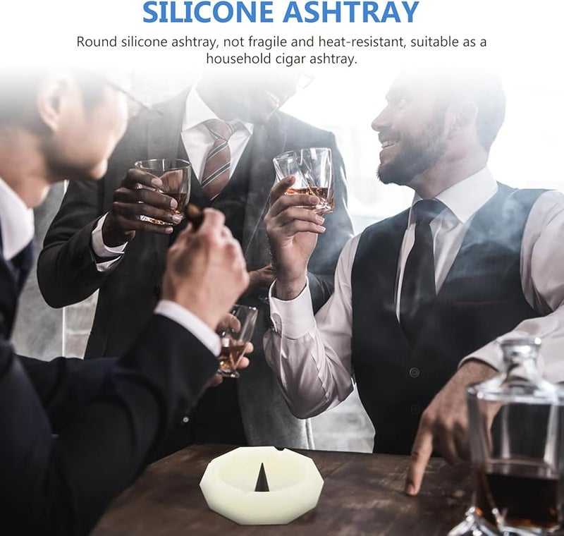 صينية رماد سيليكونية ماسية مضيئة مضغوطة مضادة للانزلاق لتزيين المنزل والمكتب - Image 3